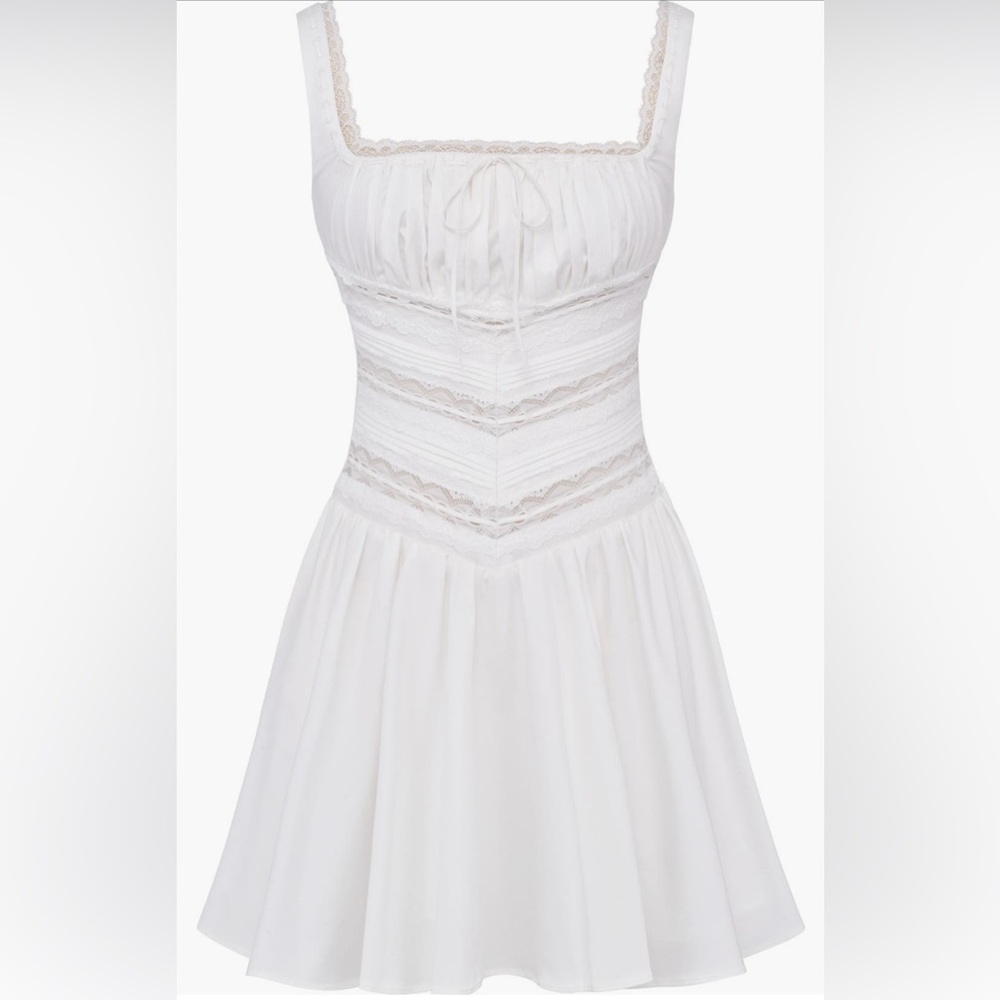 House of CB—Tiffani Lace Trim Minidress. Size Small